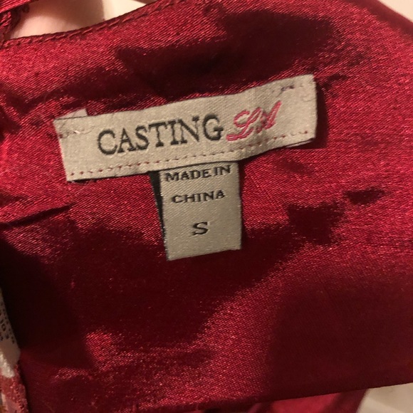 Red Satin Bustier - Picture 3 of 3